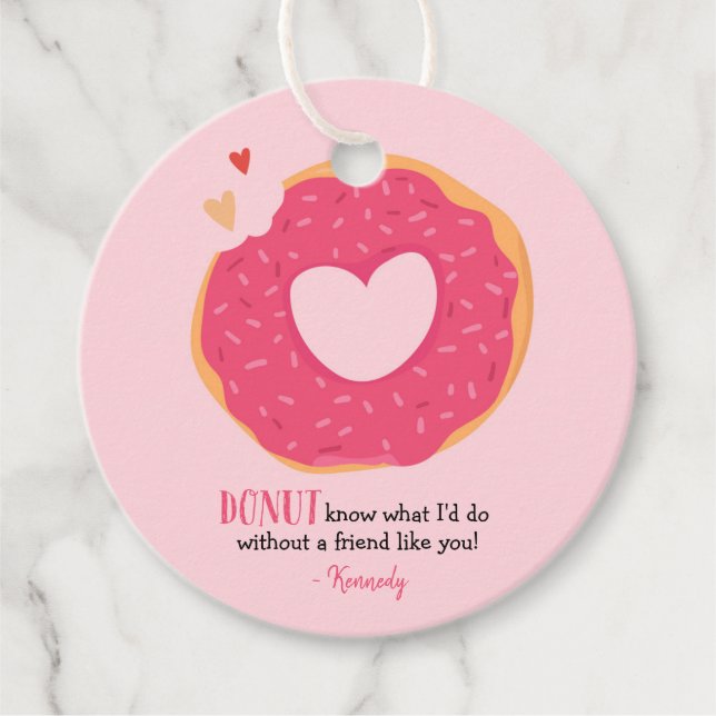 Étiquettes Cadeau Sticker rond classique de Saint-Valentin (Devant)