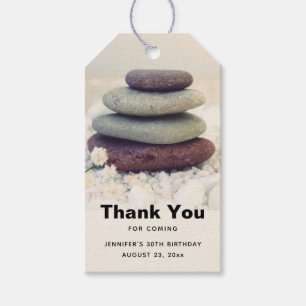 Étiquettes-cadeau Stones empilées méditatif Cairn Anniversaire Merci