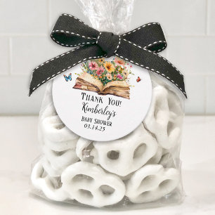 Étiquettes Cadeau Storybook New Chapter Baby shower Fleur sauvage