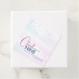 Étiquettes Cadeau Stylé Cloud Nine Blue Remerciement Enterrement de