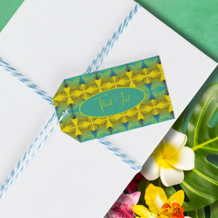 Étiquettes-cadeau Style de jungle vert jaune clair Motif modifiable