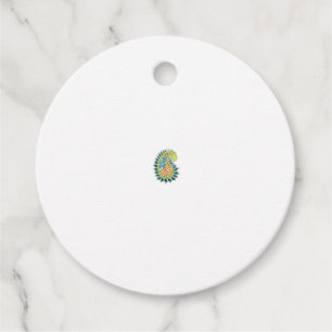 Étiquettes Cadeau Style Décoratif, Vert Bleu Foncé, Bataille