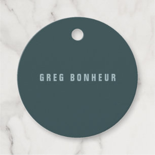 Étiquettes Cadeau Style moderne Nom de recherche gris bleu