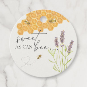 Étiquettes Cadeau Sucré comme l'abeille, baby shower d'abeilles miel