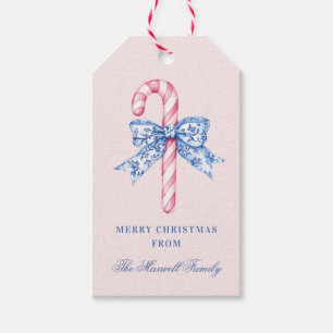 Étiquettes-cadeau Sucre de canne millénaire rose et bleu