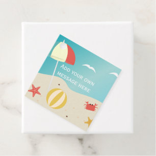 Étiquettes Cadeau Summer Beach Seaside Holiday Texte personnalisé