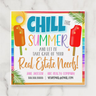 Étiquettes Cadeau Summer Realtor Pop By Gift Tags