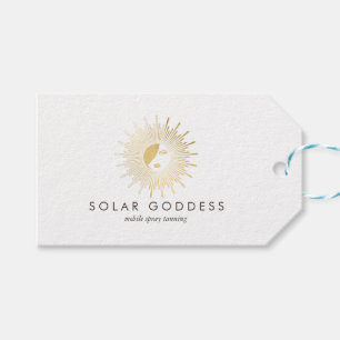Étiquettes-cadeau Sun Goddess Girl Logo Spray Tanning Salon