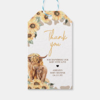Sunflower Highland Cow Baby shower Favoriser les é