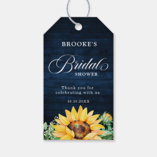 Étiquettes-cadeau Sunflowers Bébé's Breath Marine Fête des mariées b