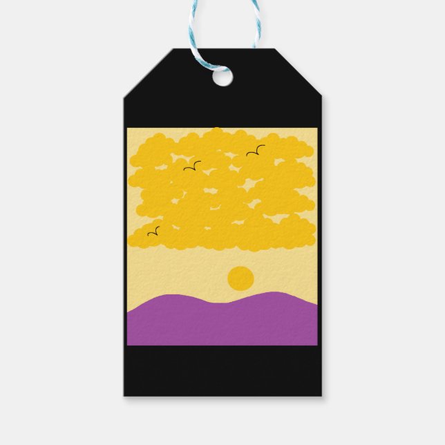 Étiquettes-cadeau Sunset o' Purple Hills (Devant)