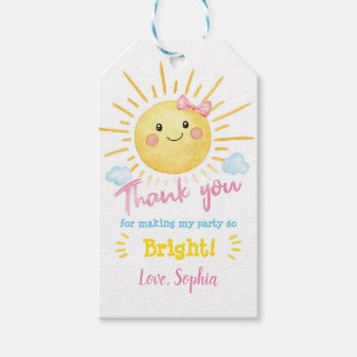 Étiquettes-cadeau Sunshine Party Favoriser Tag Cadeau Anniversaire B