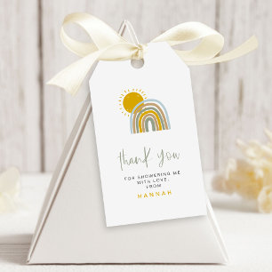 Étiquettes-cadeau Sunshine Pastel Rainbow Baby shower Favoriser