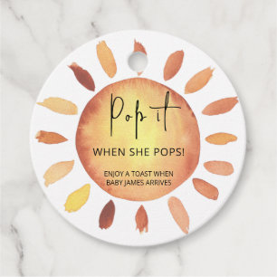 Étiquettes Cadeau Sunshine Pop it When elle popo
