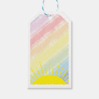 Étiquettes-cadeau Sunshine Watercolor Baby shower Pastel Rainbow
