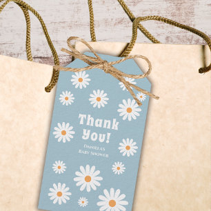 Étiquettes-cadeau Super bébé garçon douche Fleur Merci d'alimentatio