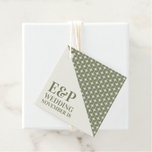 Étiquettes Cadeau Super Green Retro les années 70 Mariage