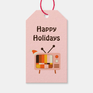 Étiquettes-cadeau Super Retro 70's TV Holiday