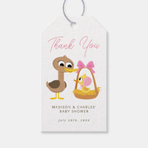 Étiquettes-cadeau Super Simple 5 Petits Canards Fille Baby Shower