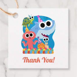 Étiquettes Cadeau Super simple | Finny Shark Confetti Anniversaire
