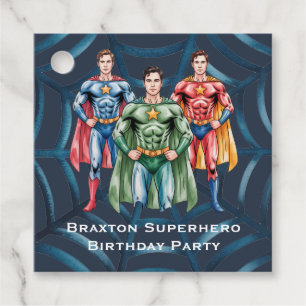 Étiquettes Cadeau Superhero fête d'anniversaire pour les garçons Mer
