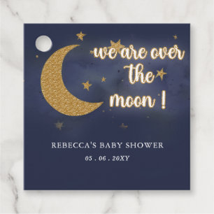 Étiquettes Cadeau Sur la lune Baby shower neutre du genre