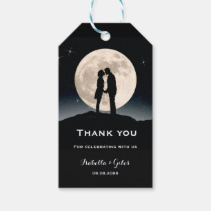 Étiquettes-cadeau Sur la Lune et Mariage de nuit étoilé