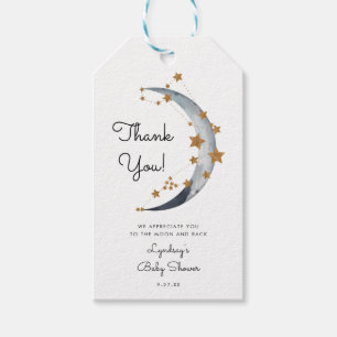 Étiquettes-cadeau Sur le Baby shower céleste de la Lune