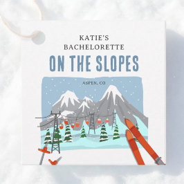 Étiquettes Cadeau Sur Les Pistes Snow Ski Week-end de Bachelorette