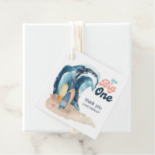 Étiquettes Cadeau Surf Big One Beach 1er anniversaire Merci