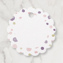 Étiquettes Cadeau Susan Confetti Aquarelle Points Favoriser les étiq