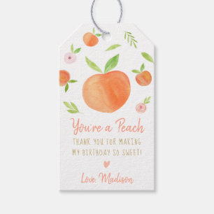 Étiquettes-cadeau Sweet As A Peach Anniversaire
