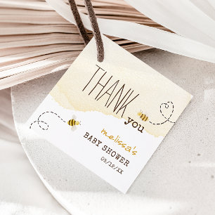 Étiquettes Cadeau Sweet Bumblebee Mama à être Baby shower Merci