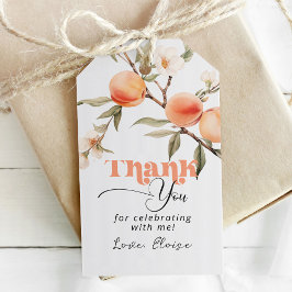 Étiquettes-cadeau Sweet comme un anniversaire de pêche merci