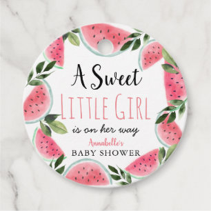Étiquettes Cadeau Sweet Little Girl Baby shower de pastèque