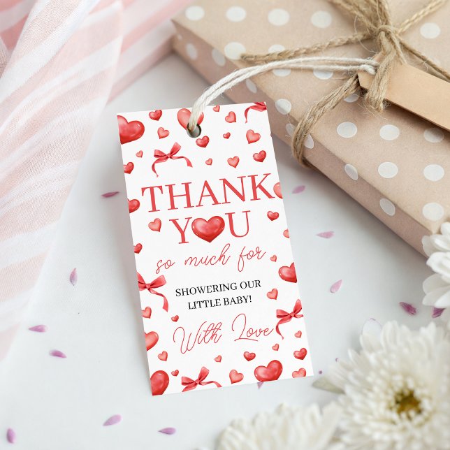 Étiquettes-cadeau Sweetheart Baby Shower Thank You Card (Créateur téléchargé)