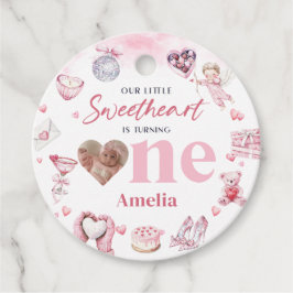 Étiquettes Cadeau Sweetheart Valentine 1er Anniversaire Photo Favori