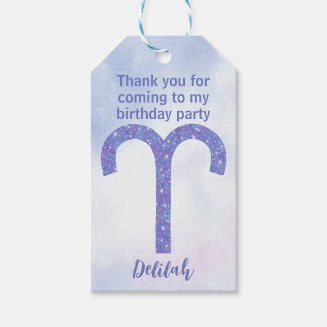 Étiquettes-cadeau SYMBOLE BAIES FIN D'ANNIVERSAIRE Personnalisable (Devant)
