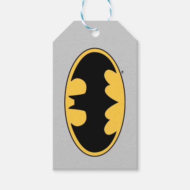 Étiquettes-cadeau Symbole Batman | Logo ovale (Devant)