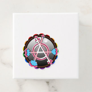 Étiquettes Cadeau Symbole de l'anarchie du genre, emblème 
