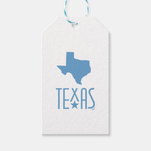 Étiquettes-cadeau Symboles du Texas, état du Texas, bleu