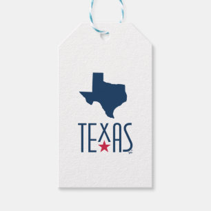 Étiquettes-cadeau Symboles du Texas, Texas, bleu marine