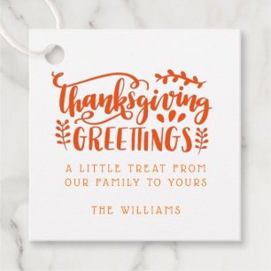 Étiquettes Cadeau Sympa Thanksgiving Friendsgiving Salutations Treat