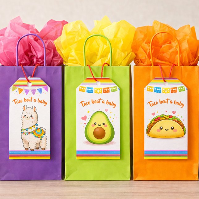 Étiquettes-cadeau Taco à propos d'une Baby Shower Avocat (Créateur téléchargé)