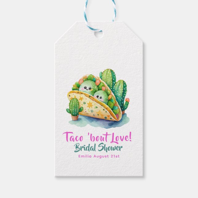 Étiquettes-cadeau Taco 'Bout Love ! Fête des mariées dernière (Devant)