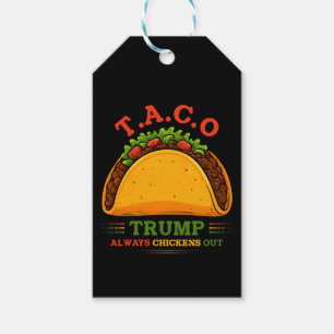 Étiquettes-cadeau Taco Trump chasse toujours les poulets amusants