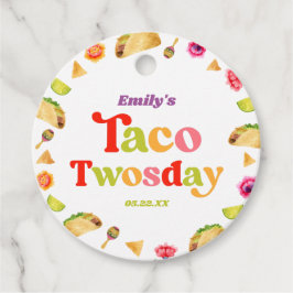 Étiquettes Cadeau Taco Twosday Taco Mardi 2ème anniversaire