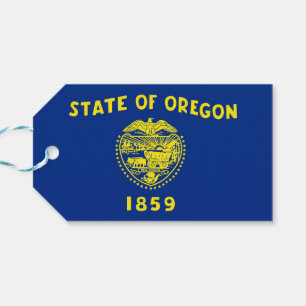 Étiquettes-cadeau Tag cadeau avec Drapeau de l'Etat de l'Oregon, USA