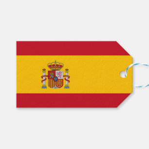 Étiquettes-cadeau Tag cadeau avec drapeau d'Espagne