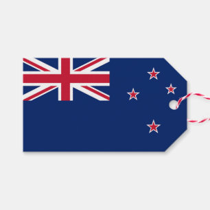 Étiquettes-cadeau Tag cadeau avec le drapeau de la Nouvelle-Zélande